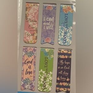 Inspirational Floral Magnetic Bookmarks